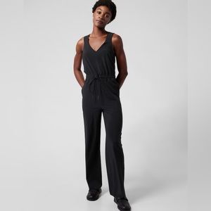 NWT-Athleta Black Savannah Jumpsuit, Size 8